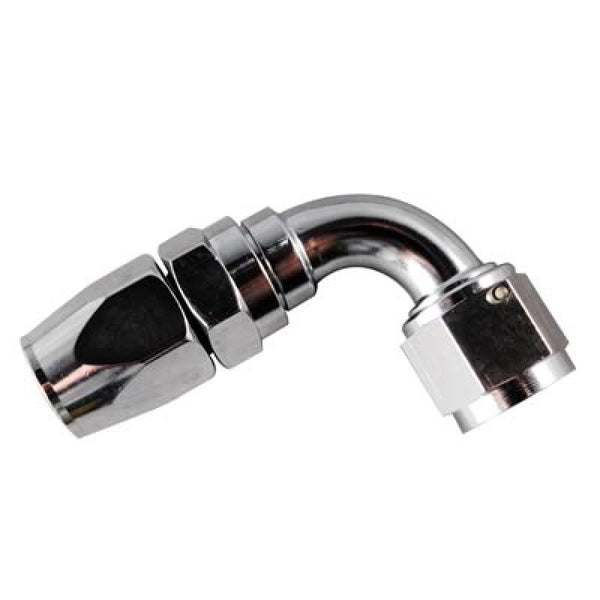 Fragola -6AN 90 Degree Pro-Flow Hose End - Chrome Finish