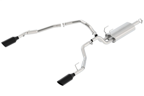 Borla Cat-Back Exhaust for 09-17 Ram 1500 5.7L V8 - Dual Out Pipe with 5in Black Chrome Tips
