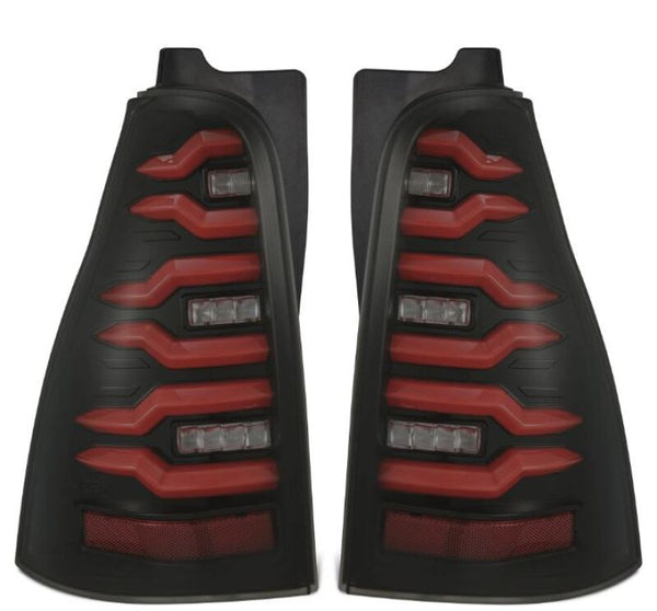 AlphaRex LUXX-Series LED Tail Lights - Black/Red - Toyota 4Runner 2003-2009