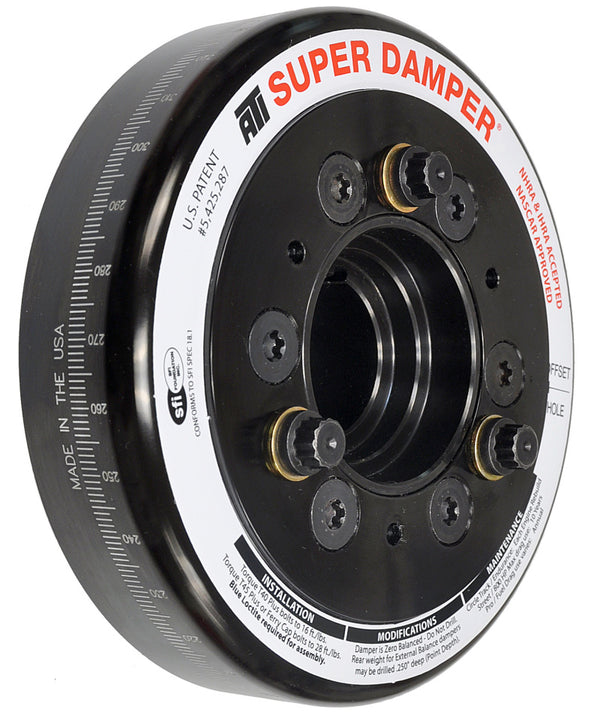 ATI 6.325in Steel Crankshaft Damper for Chevy LS Smooth C-Bore Front, 3-Ring