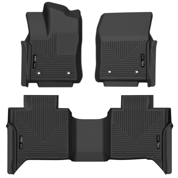 Husky Liners 2022 Toyota Tundra CrewMax X-ACT Front & 2nd Seat Floor Liners - Black