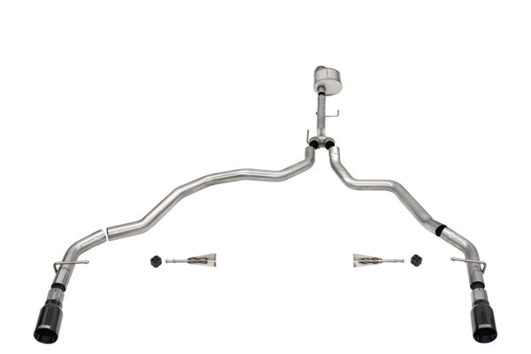 Corsa Xtreme Cat-Back Dual Rear Exit Exhaust for 2021-2025 Ford F-150 5.0L V8 - Black PVD