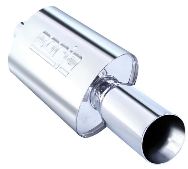 Borla Boomer Muffler Thumper Oval 2-1/4in In 4in Side Round Out