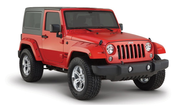 Bushwacker Pocket Style Fender Flares for 07-18 Jeep Wrangler 2-Door - Black
