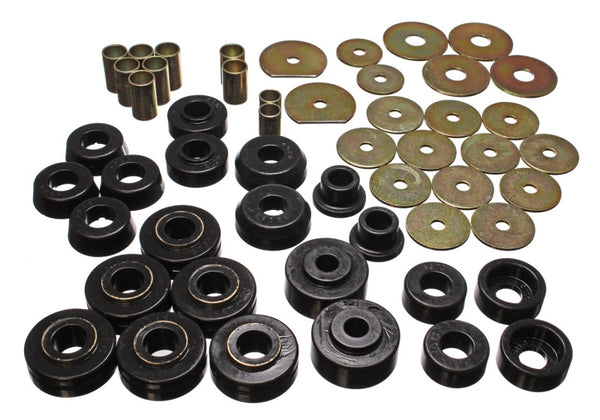 Energy Suspension Chevy Body Mounts Kit - Black - Polyurethane