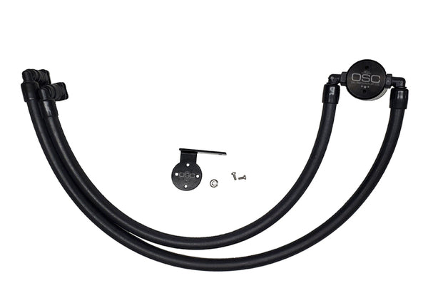 J&L Ford F-250 6.2L/7.3L 2017-2022 Passenger Side Oil Separator - Black Anodized