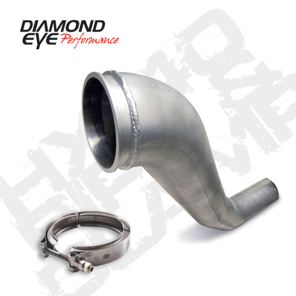 Diamond Eye 4in Downpipe Kit with V-Band Clamp for Dodge 94-02