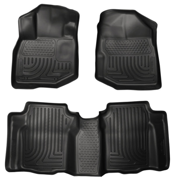 Husky Liners WeatherBeater Combo Black Floor Liners for 2009-2013 Honda Fit