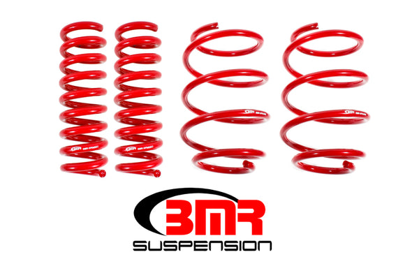 BMR Performance Lowering Springs for 16-17 Camaro V8 - Set of 4 - Red