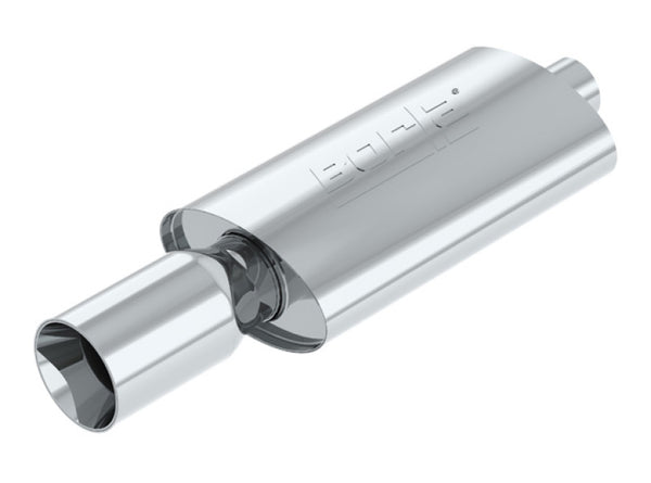 Borla Boomer Thumper Oval Muffler - 2-1/4in Inlet, 4in Outlet