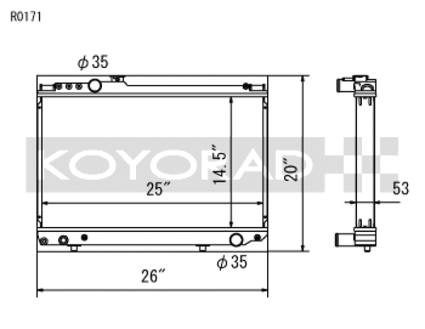 Koyo 86-92 Toyota Supra NA/Turbo MT Only (USDM Vehicles Req. M16x1.5 Plug) Radiator