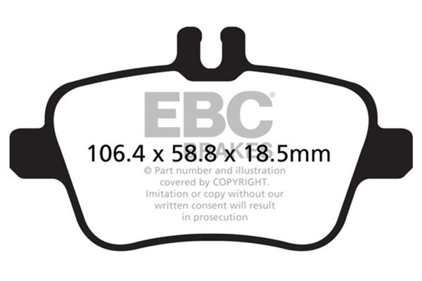 EBC Ultimax2 Rear Brake Pads for 13+ Mercedes-Benz CLA250 2.0 Turbo