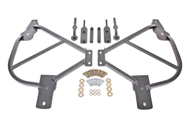 BMR 10-15 5th Gen Camaro Bolt-On Subframe Connectors - Black Hammertone Finish