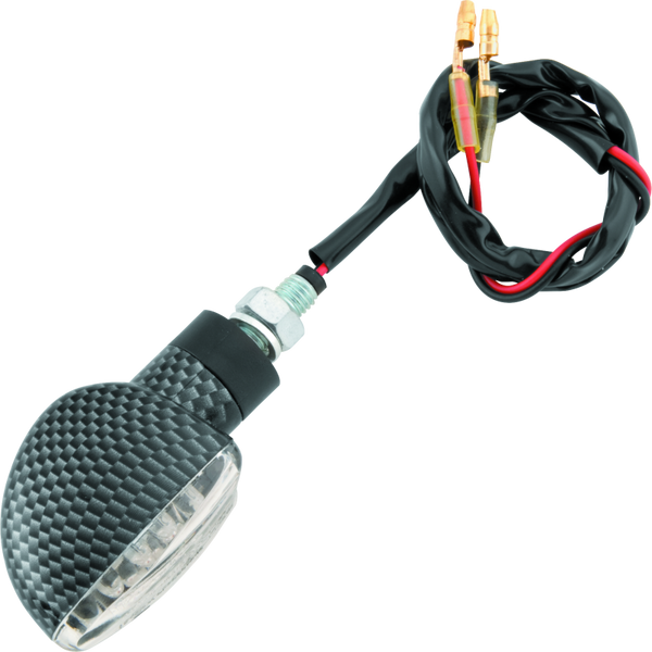 BikeMaster Carbon LED Spade Indicators (Pair) 12 Superbright Amber LEDs