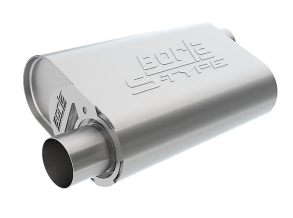 Borla CrateMuffler LS3 S-Type 2.50in Offset/Offset Oval Muffler 14inx4.35inx9in