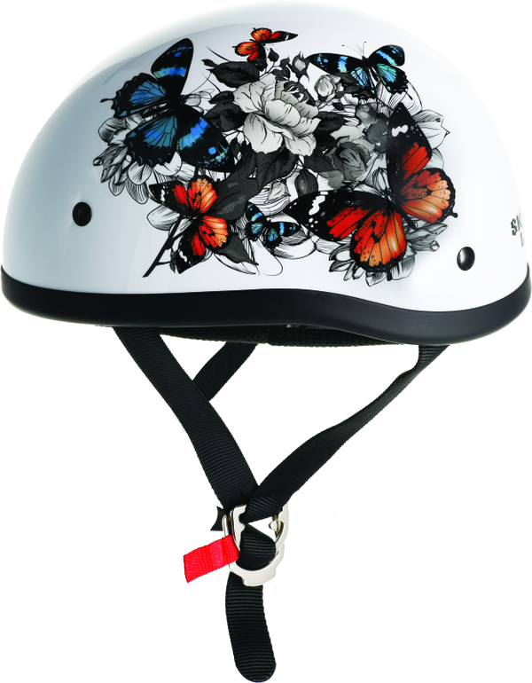 Skid Lids White Rose Original Helmet- Medium