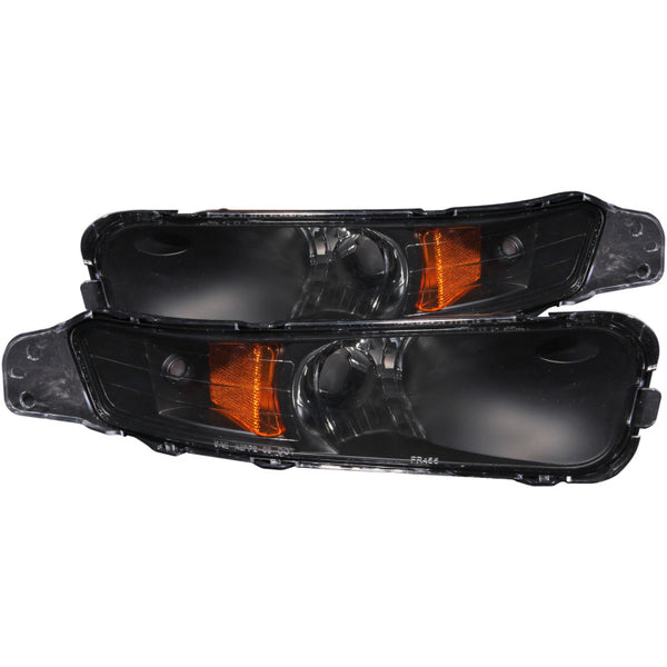 ANZO Euro Parking Lights Black Housing, Amber Reflector Ford Mustang 2005-2009