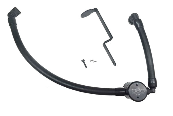 J&L Oil Separator for 2017-2019 Ford Fusion Sport 2.7L - Passenger Side - Black Anodized