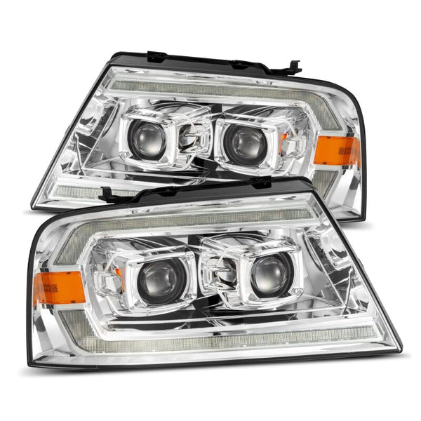 AlphaRex PRO-Series Black Projector Headlights w/ Sequential Signal & DRL for Ford F-150 (20042008)