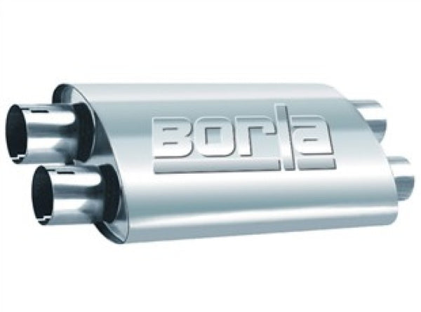 Borla ProXS Universal Muffler - Oval Dual Inlet/Outlet 2.5in Tubing, 19in x 4in x 9.5in
