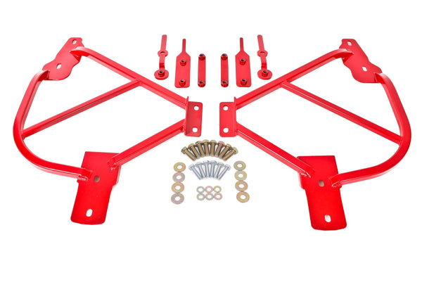 BMR Suspension 10-15 5th Gen Camaro Bolt-On Subframe Connectors Red