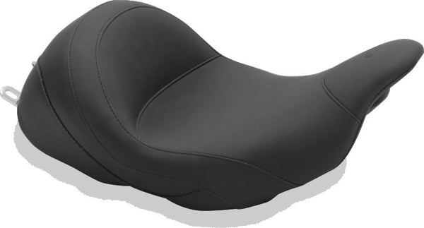 Mustang 08-21 Harley Electra Glide Std, Rd Glide, Rd King, Str Glide Lowdown Solo Seat - Black