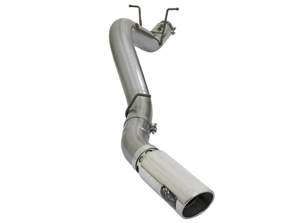 aFe Large Bore HD 5" DPF-Back Exhaust System with Polished Tip for 2017 GM Duramax V8-6.6L L5P