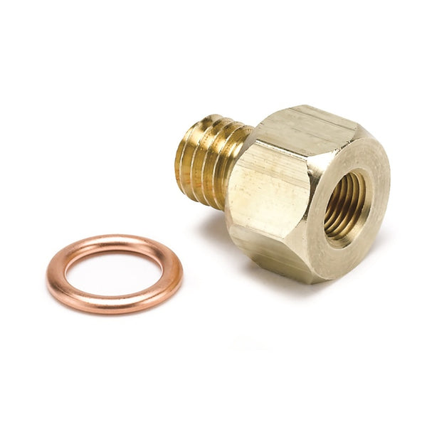 AutoMeter Adapter 1/8in NPT Female to M12x1.75 Male for Electric Temp/Pressure Gauges