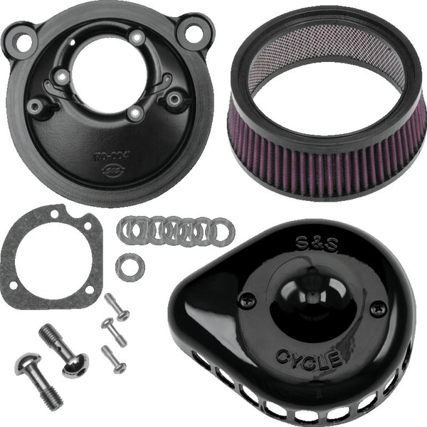 S&S Cycle 2007+ XL Sportster Models Stealth Air Cleaner Kit w/ Gloss Black Mini Teardrop Cover