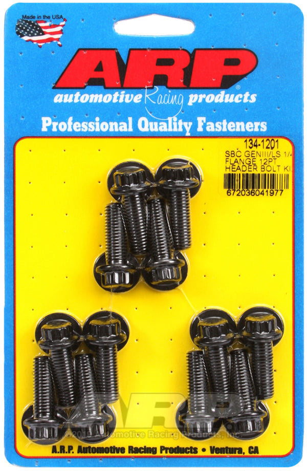 ARP SBC/Gen II LS 1/4" Flange 12-Point Header Bolt Kit