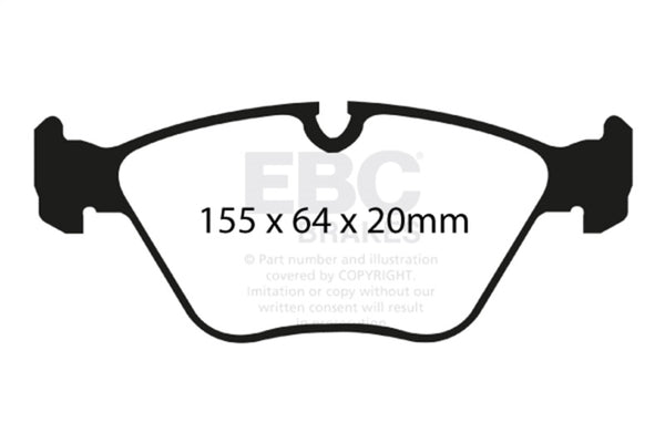 EBC Redstuff Performance Front Brake Pads for 04-06 BMW X3 2.5 (E83)