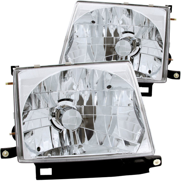 ANZO Crystal Headlights Chrome Housing for 19972000 Toyota Tacoma