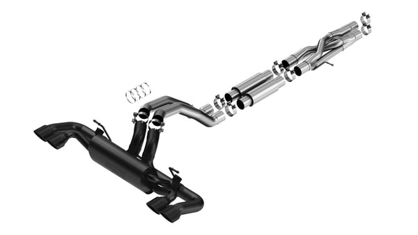 Borla ATAK Cat-Back Exhaust for 2021-2022 Jeep Wrangler Rubicon 392 6.4L V8 4WD - Black Coated