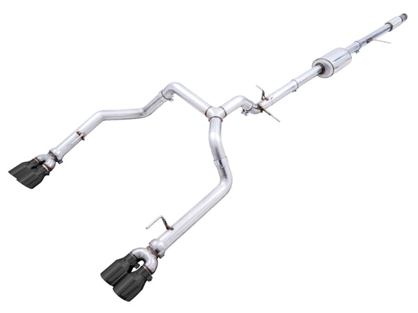 AWE Tuning 0FG Catback Exhaust for GM 1500 5.3L Quad Diamond Black Tips (Bumper Cutouts)