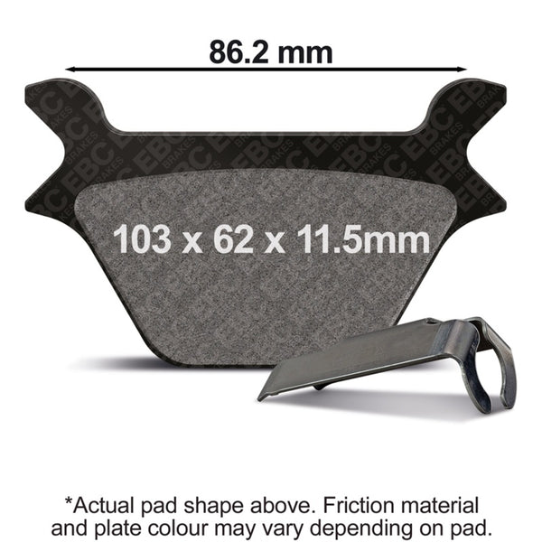 EBC 87-99 Harley-Davidson Sportster XLH 1200 Rear Right FA-SFA-TT-X Brake Pads