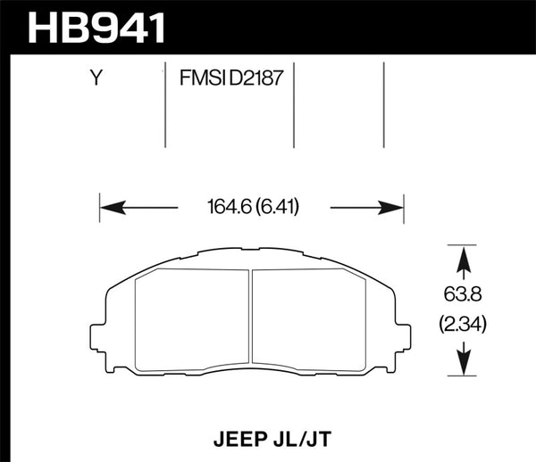 Hawk Performance LTS Front Brake Pads for 2018 Jeep Wrangler Rubicon
