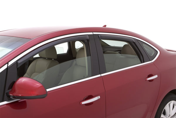 AVS In-Channel Ventvisor Window Deflectors for 2012-2017 Buick Verano (4pc, Smoke)