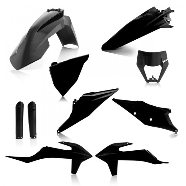 Acerbis Full Plastic Kit Black for 2020-2023 KTM 150-500 XCF-W / XC-W TPI / EXC TPI / EXC-F