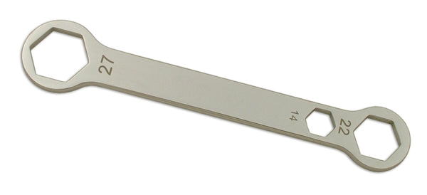 CruzTOOLS Combo Axle Wrench 14mm x 22mm x 27mm