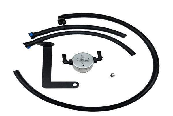 J&L 2010-2015 Chevrolet Camaro LS3 6.2L Passenger Side Oil Separator - Clear Anodized