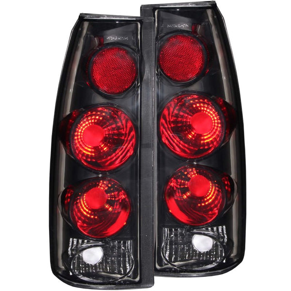 ANZO Tail Lights Dark Smoke 3D Style Pair for 1999-2000 Cadillac Escalade