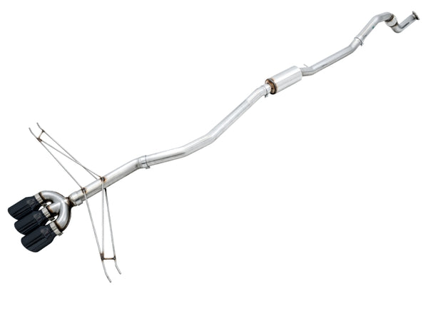 AWE Tuning Track Edition Catback Exhaust w/ Front Pipe & Black Tips for 2016+ Honda Civic Si