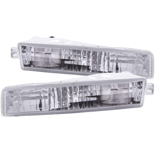 ANZO Euro Parking Lights Pair Chrome Housing/Clear Lens Honda Prelude 1997-2001