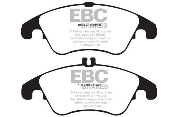 EBC Redstuff Performance Brake Pads for 2012+ Mercedes-Benz C250 Coupe 1.8 Turbo