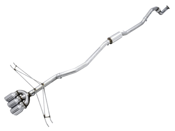 AWE Tuning Track Edition Catback Exhaust 2016+ Honda Civic Si Triple Chrome Tips