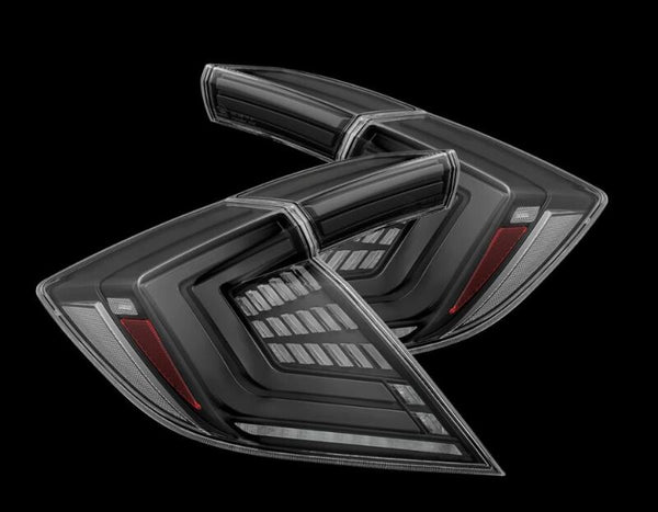 AlphaRex Nova-Series LED Tail Lights (Alpha Black) for 20162021 Honda Civic Hatchback / Type R FK8