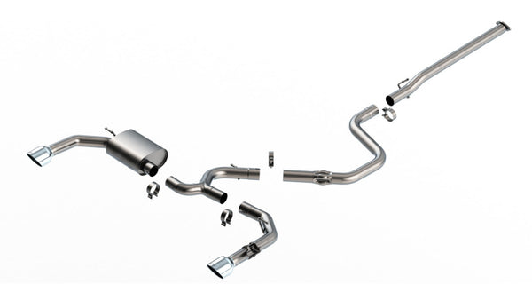Borla Catback Exhaust for 22-23 Hyundai Elantra N 2.0L Turbo - ATAK - Bright Chrome