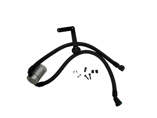 J&L Oil Separator for 2011-2025 Ford F-150 2.7L/3.5L/5.0L - Passenger Side - Clear Anodized