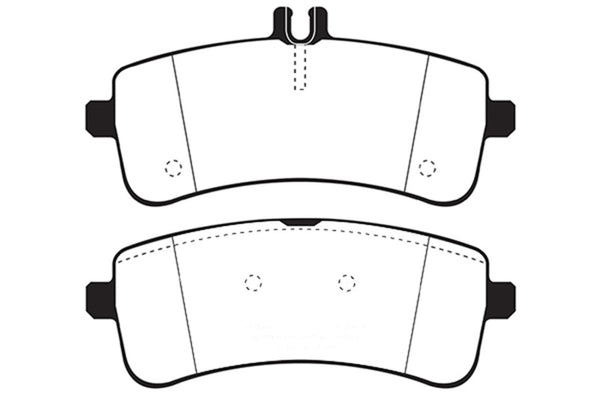 EBC Redstuff Rear Brake Pads for 2015-2021 Mercedes-Benz C63 S AMG (W205) 4.0L Twin Turbo