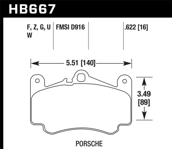 Hawk Performance HPS Front Brake Pads for 02-05 Porsche 911 Carrera 4 Turbo Look/Carrera 4S
